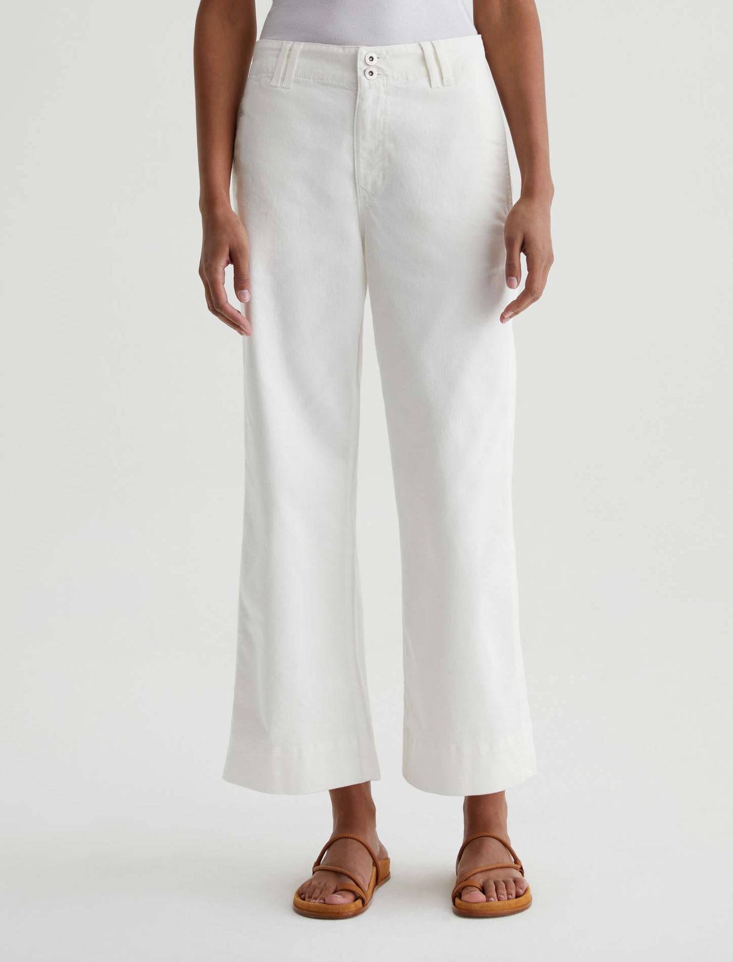 Natasha Mid Rise Crop - Powder