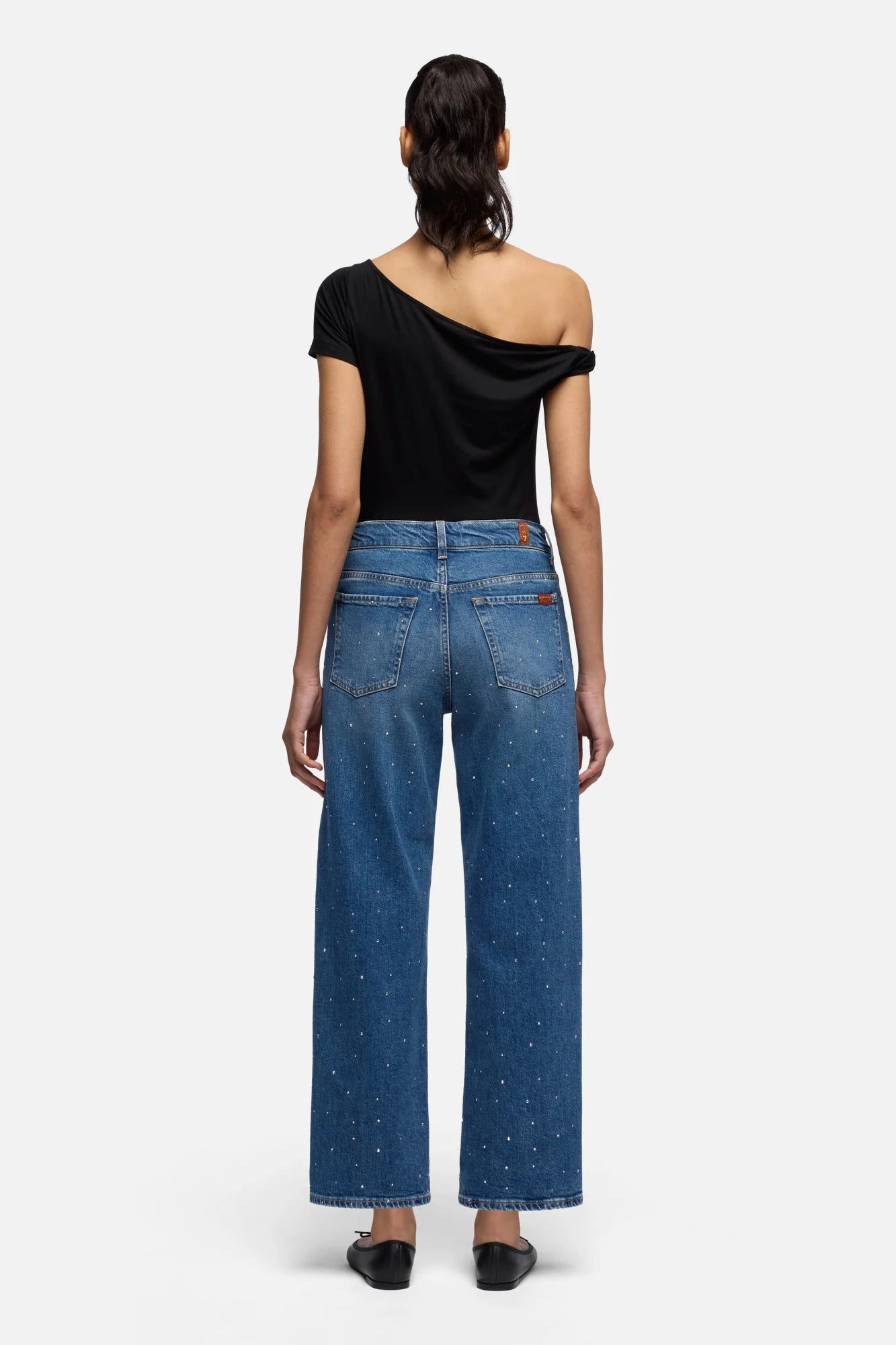 Embellished Stovepipe Straight Ankle Jeans