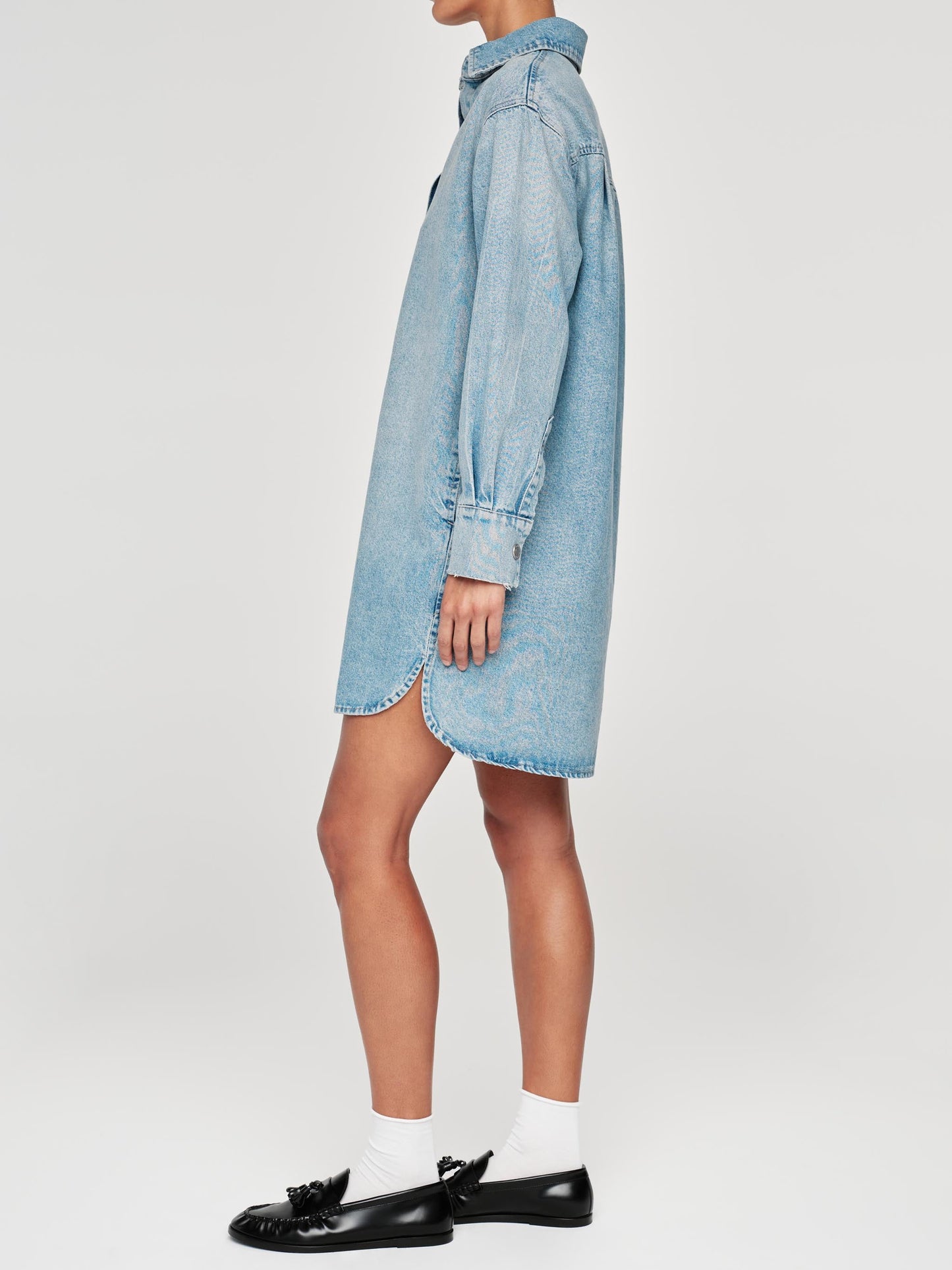 Faye Shirt Dress - Aged Mid