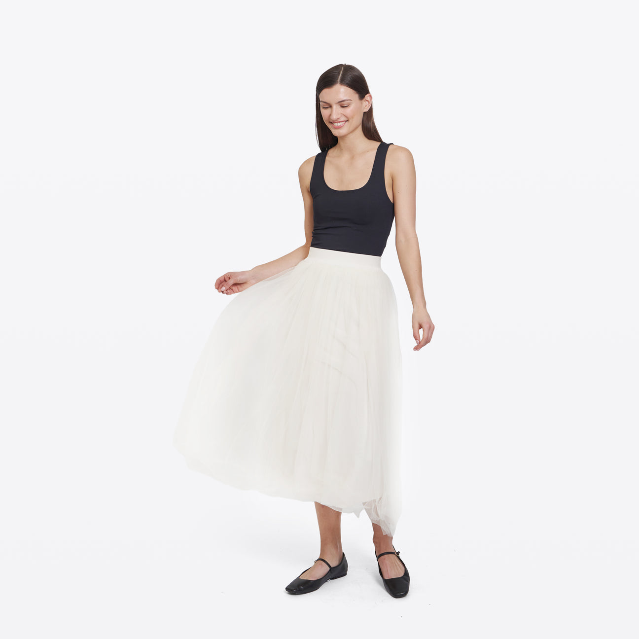 Gathered Skirt w/ Tulle