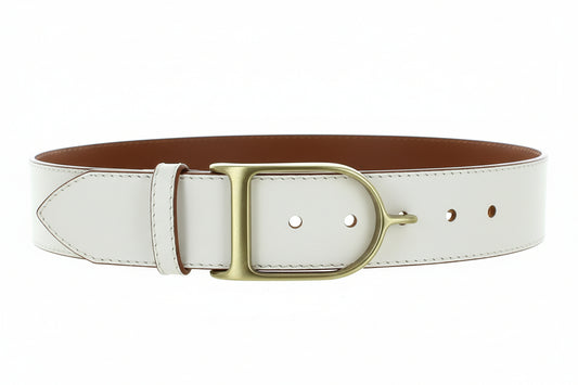Double-Split Cowhide Leather Belt