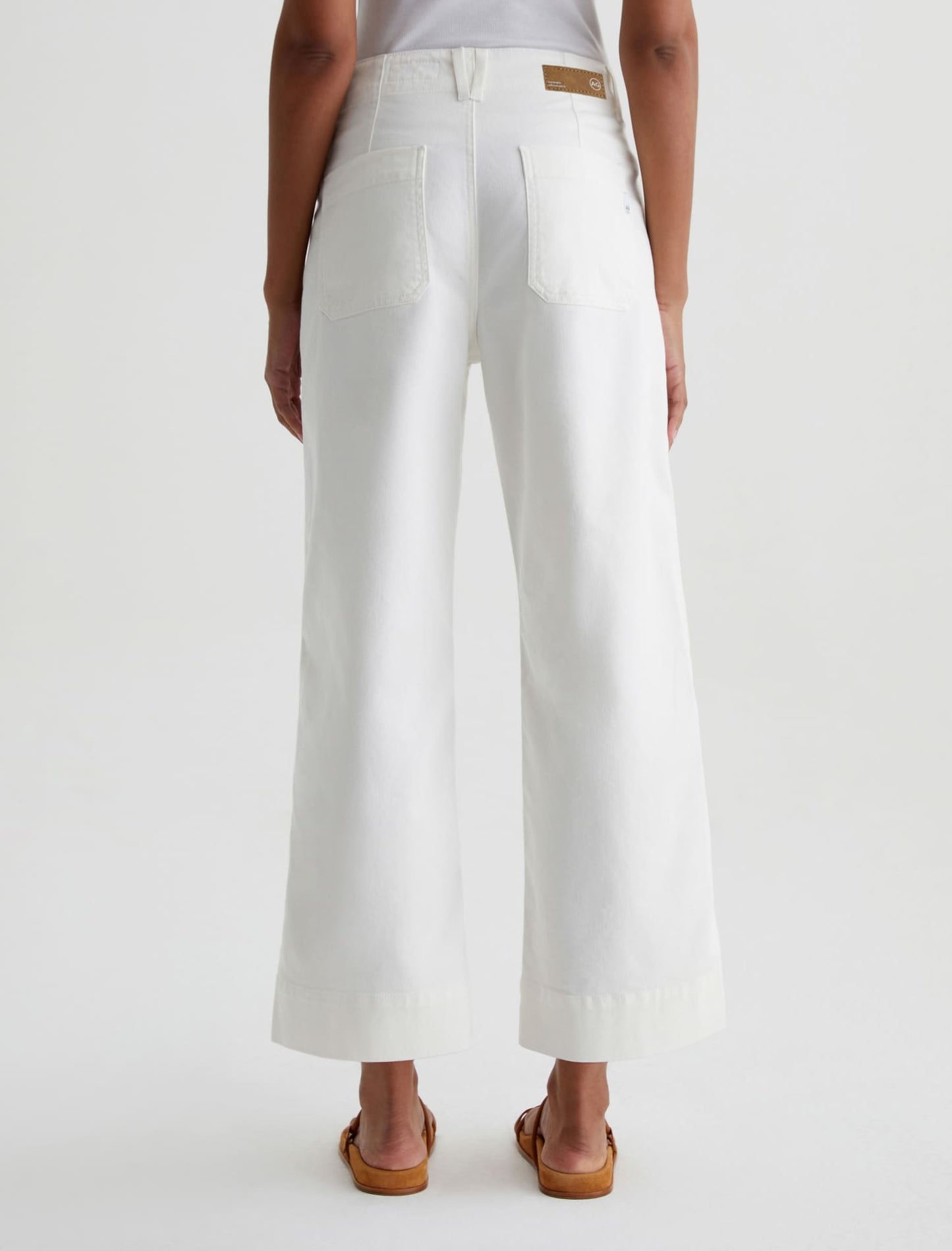 Natasha Mid Rise Crop - Powder