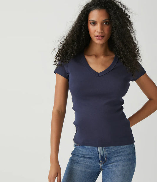 Nikki V Neck Tee (9973)