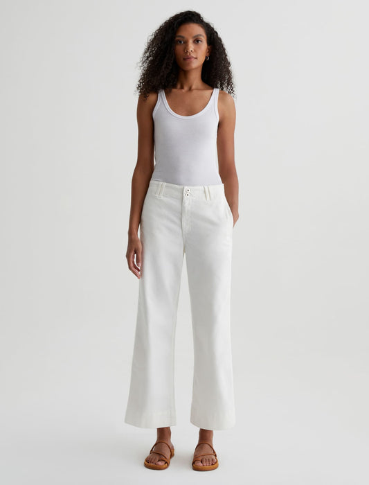 Natasha Mid Rise Crop - Powder