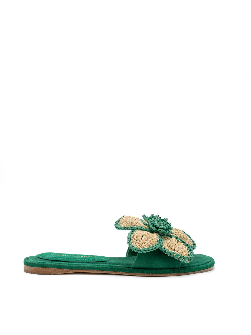 Ava Suede Trebol Sandals