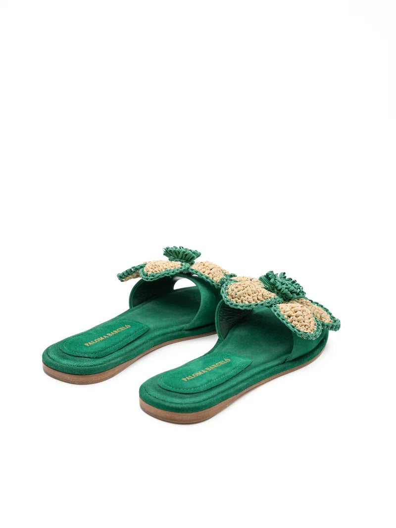 Ava Suede Trebol Sandals