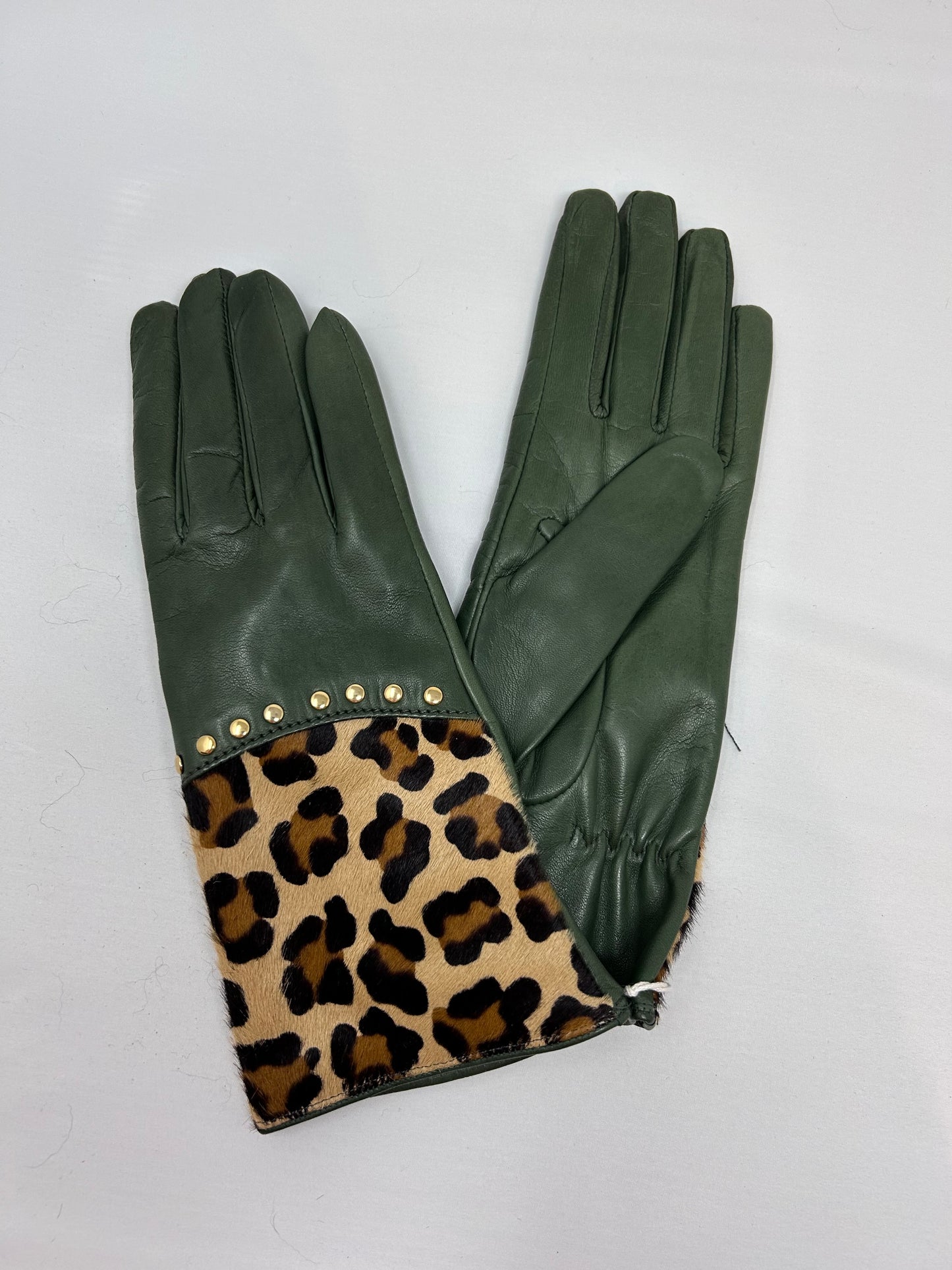 Cashmere Lined Studded Nappa Gloves