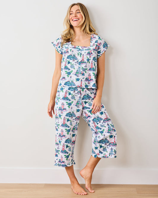 Pintuck Cropped Set - Lighthouse Keeper