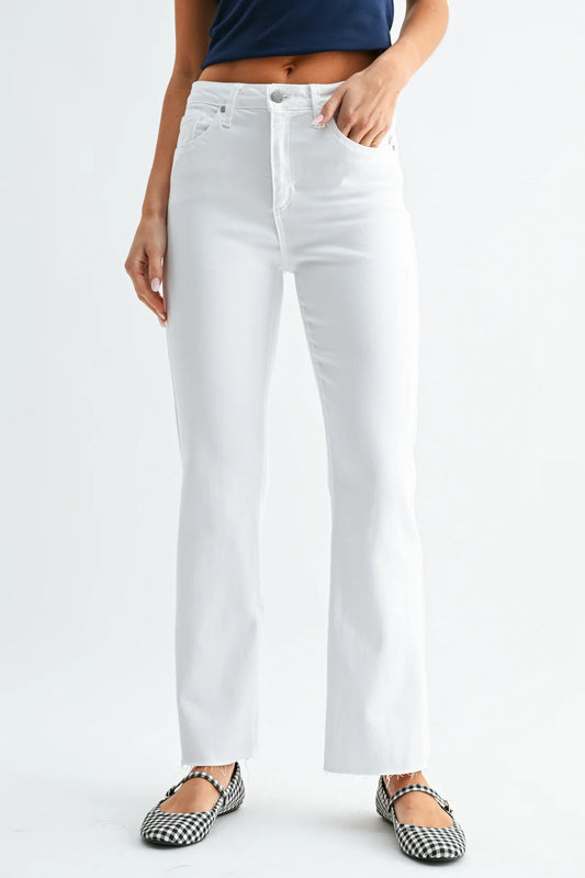 High Rise Cropped Flare Jeans