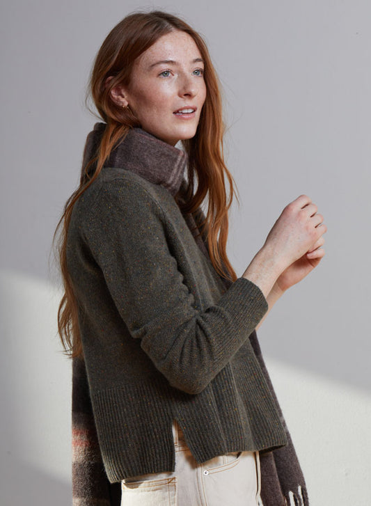 Cropped Boxy Crew w/ Side Slits