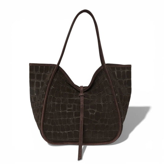 Ellis Hobo Tote in Embossed Suede