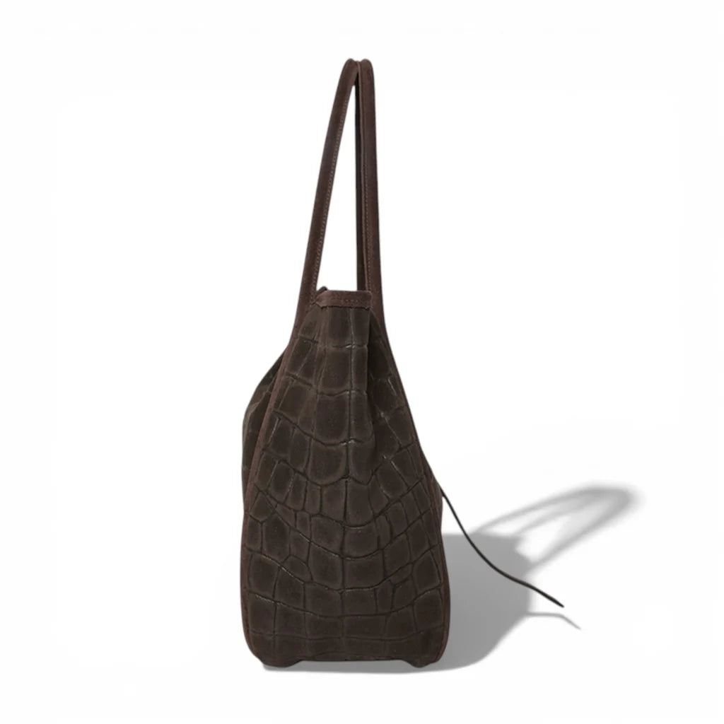 Ellis Hobo Tote in Embossed Suede