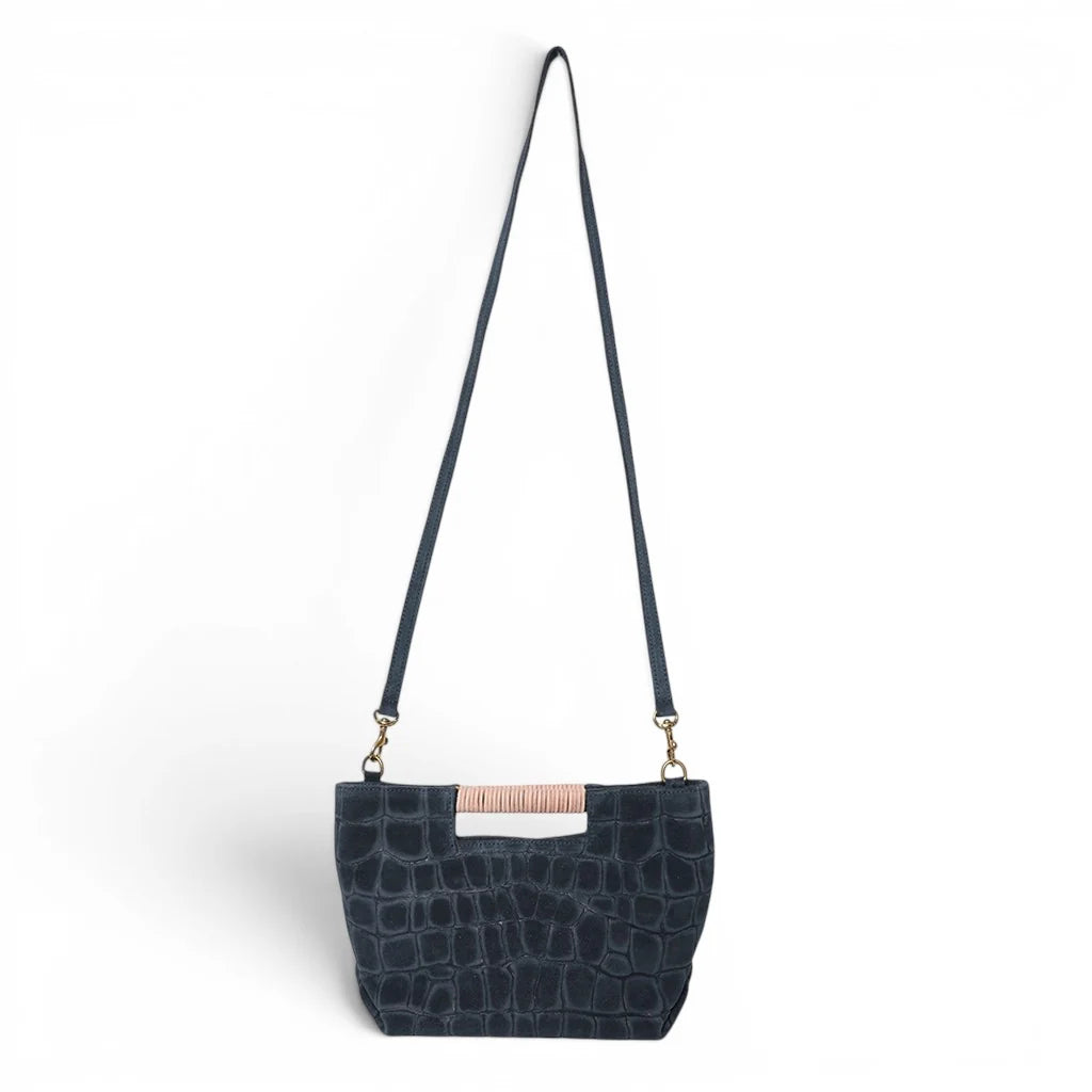 Mini Ella Crossbody in Embossed Suede
