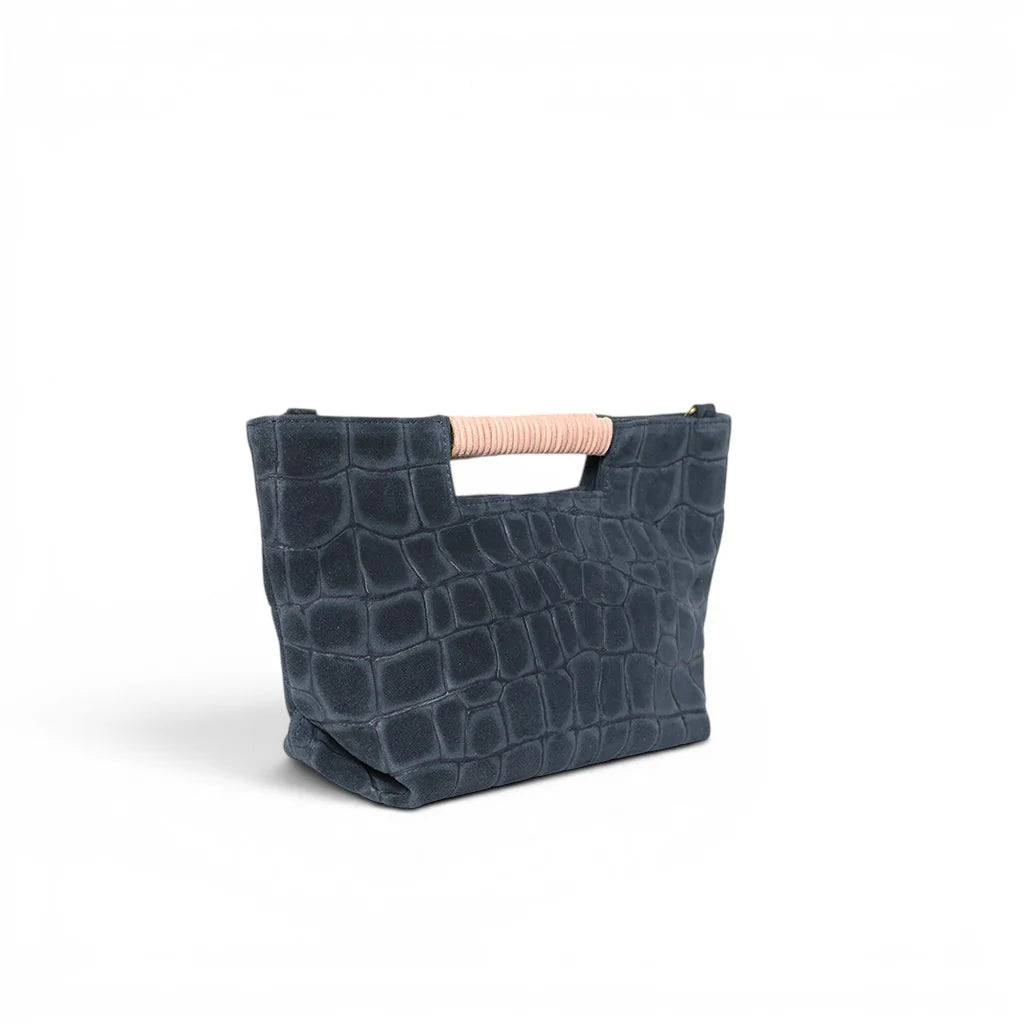 Mini Ella Crossbody in Embossed Suede
