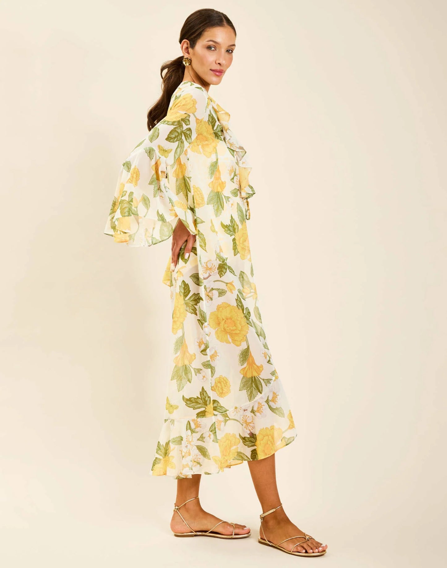 Bimini Ruffle Tie Cover Up