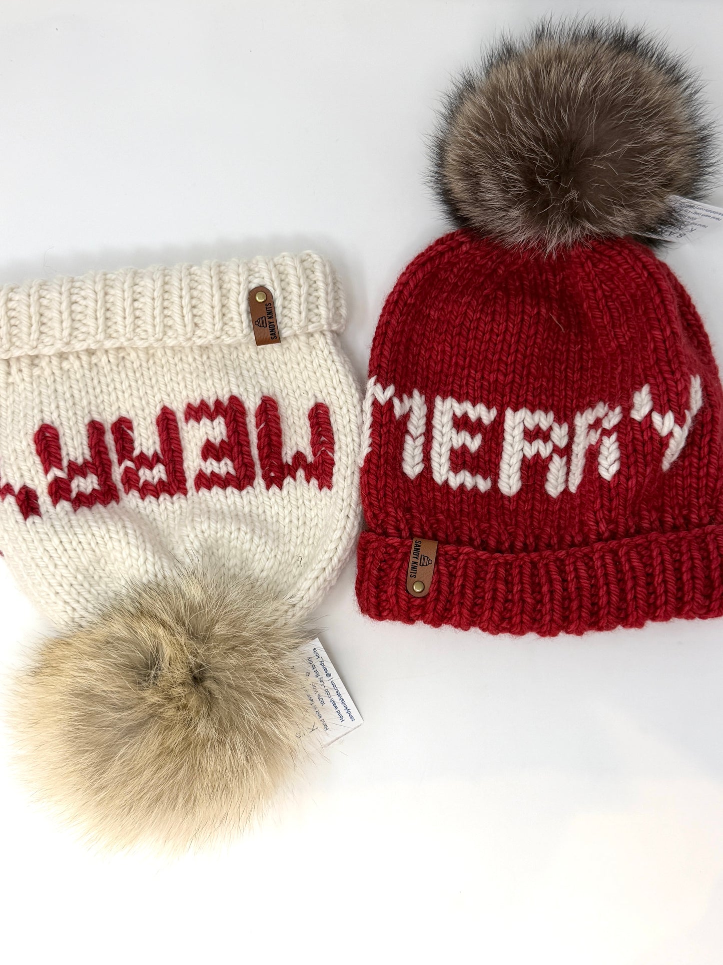 Sandy Knits Beanies w/ Fur