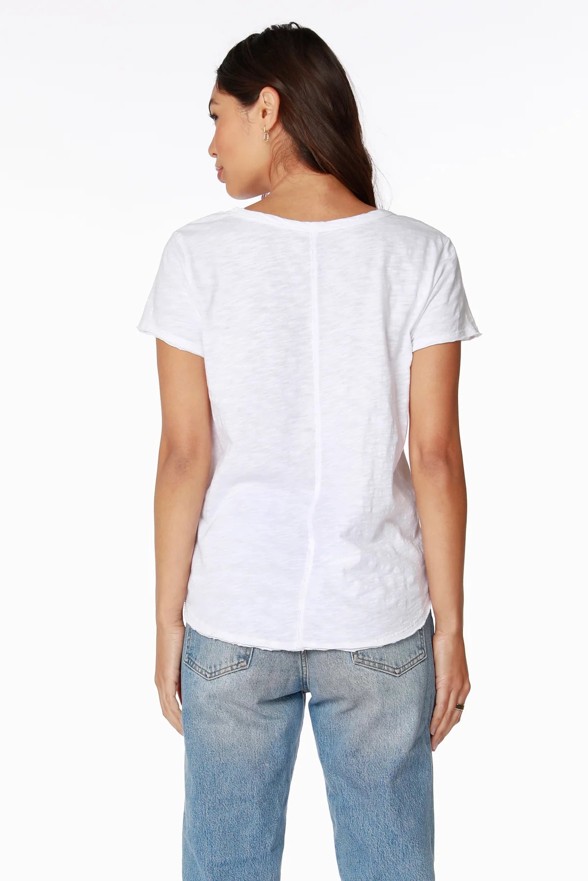 Center Seam V-Neck Tee