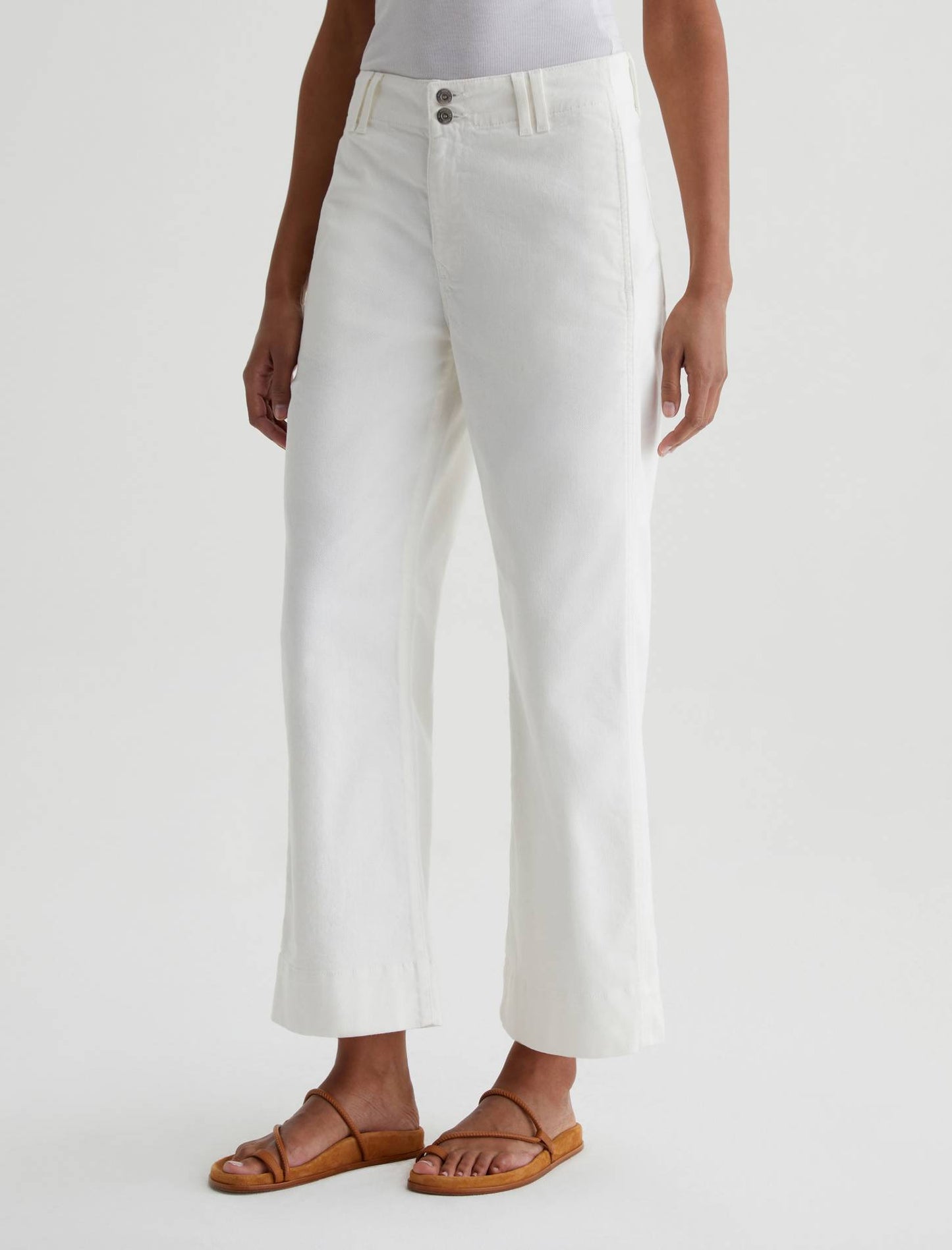 Natasha Mid Rise Crop - Powder