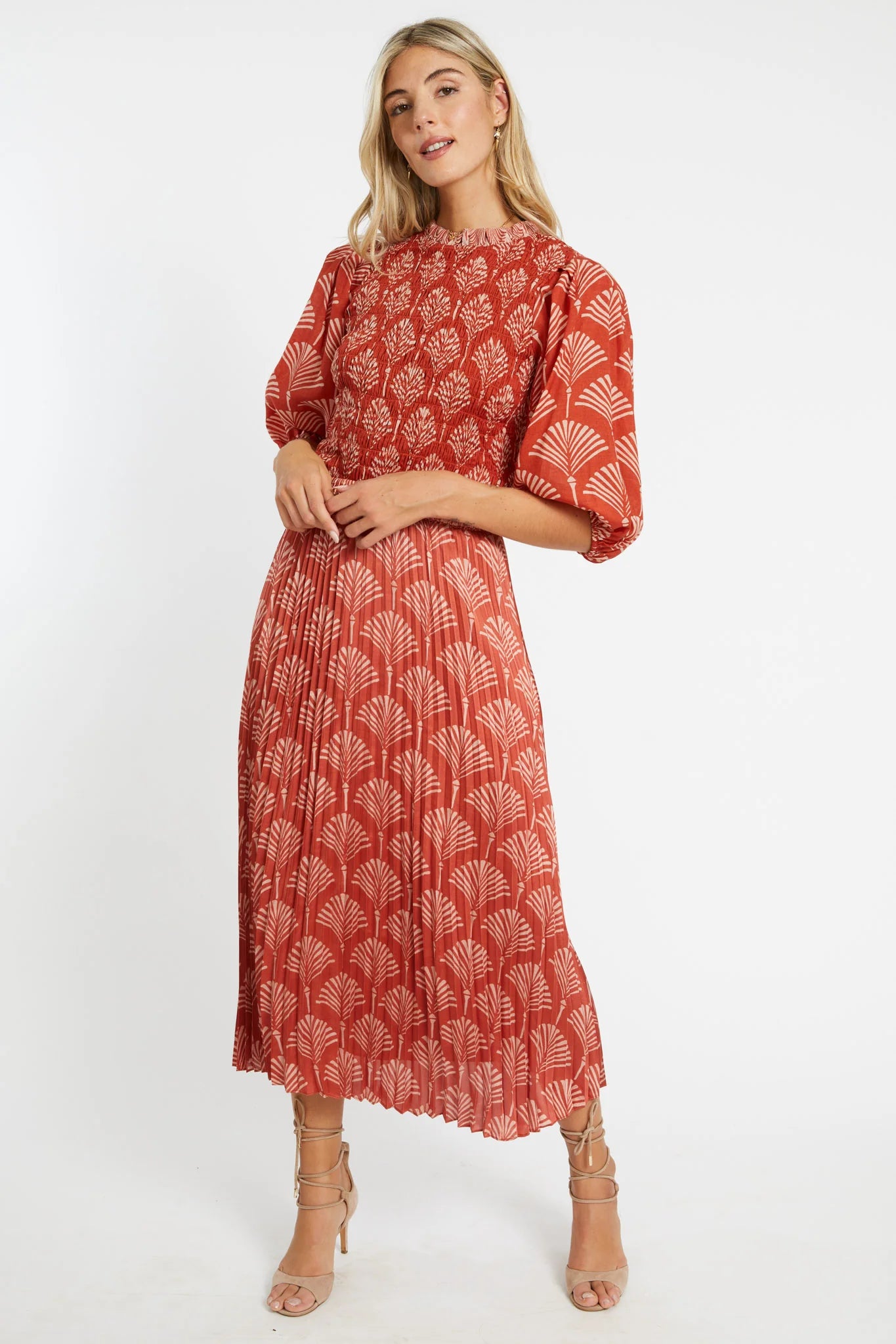 Lucille Rust Ginko Breeze Skirt