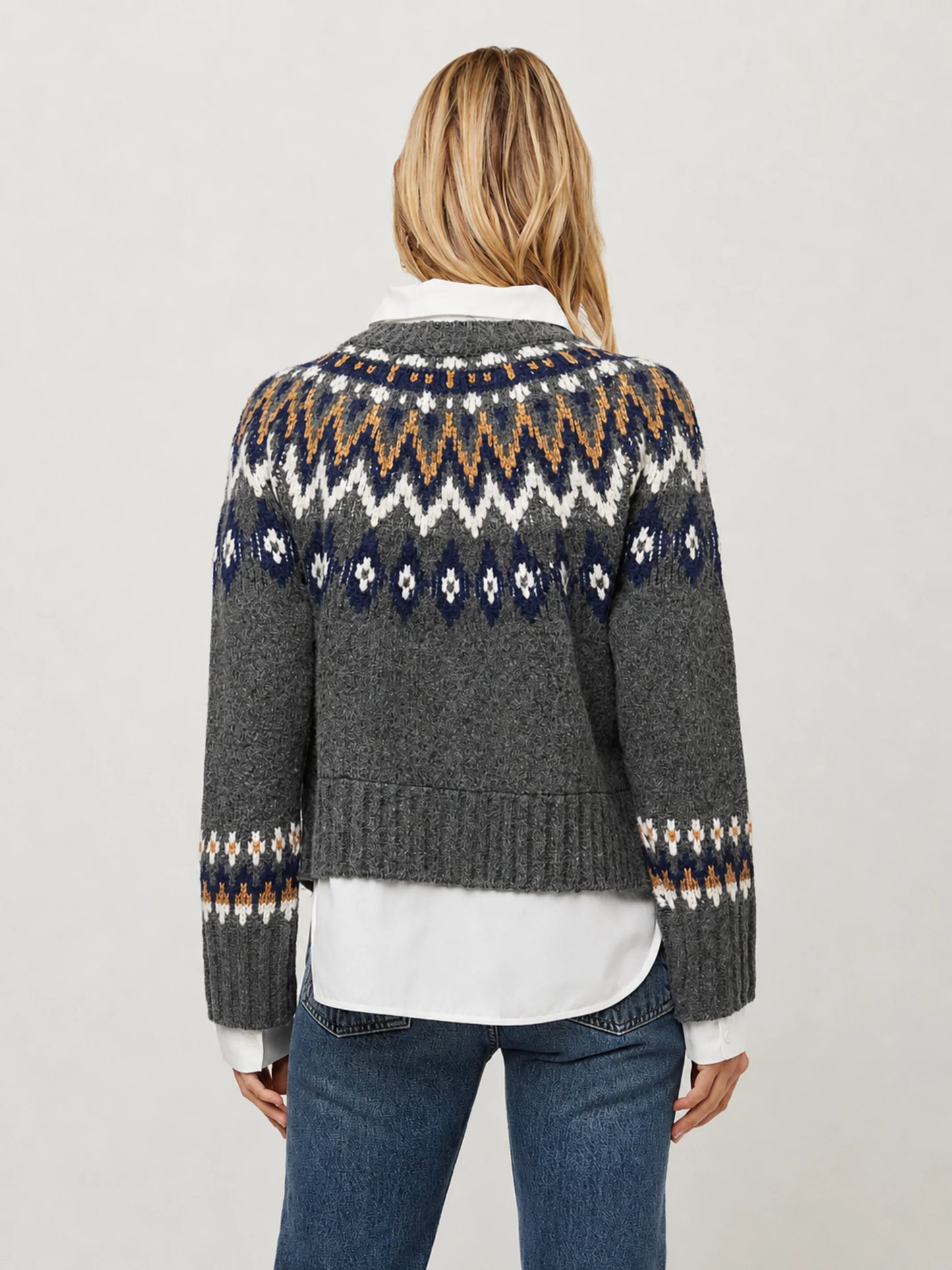 2 Piece Alina Mixed Media Jacquard Cardigan
