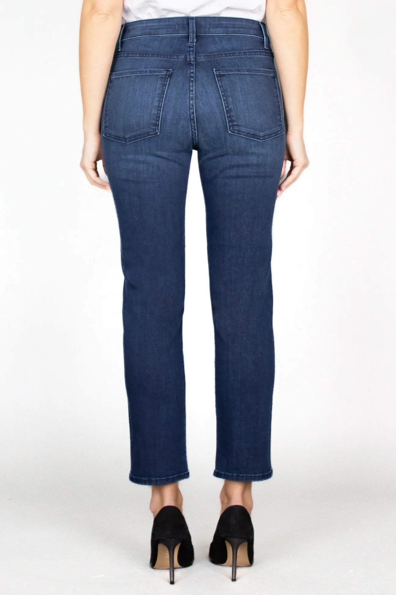 Cher High Rise Slim Straight - Piper Blue