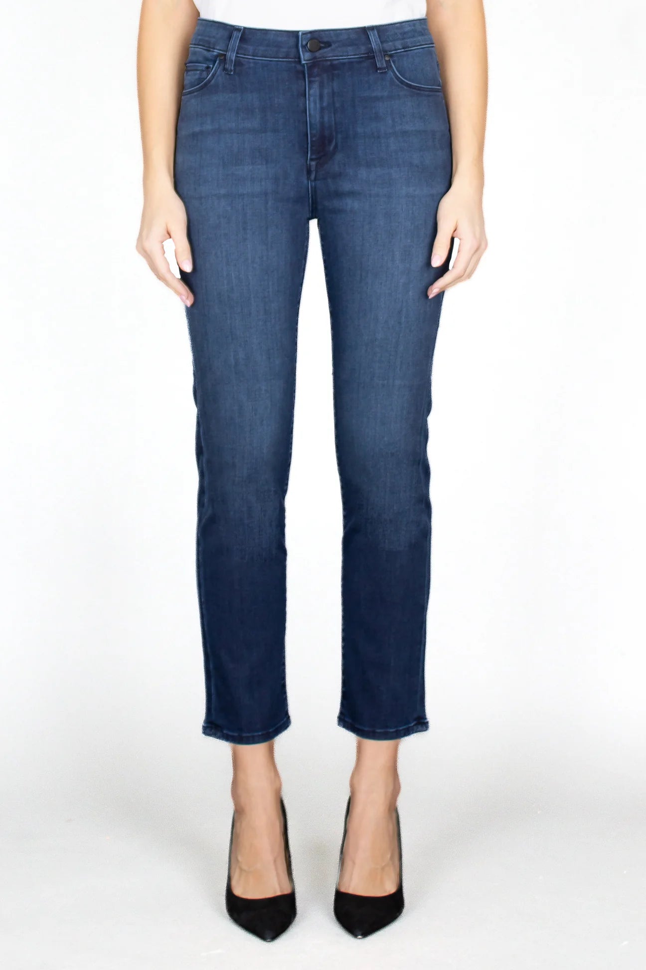 Cher High Rise Slim Straight - Piper Blue