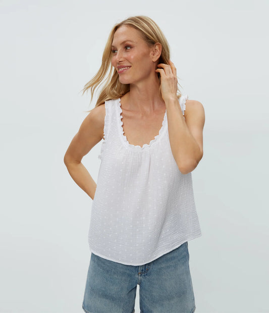 Devon Dot Gauze Tank