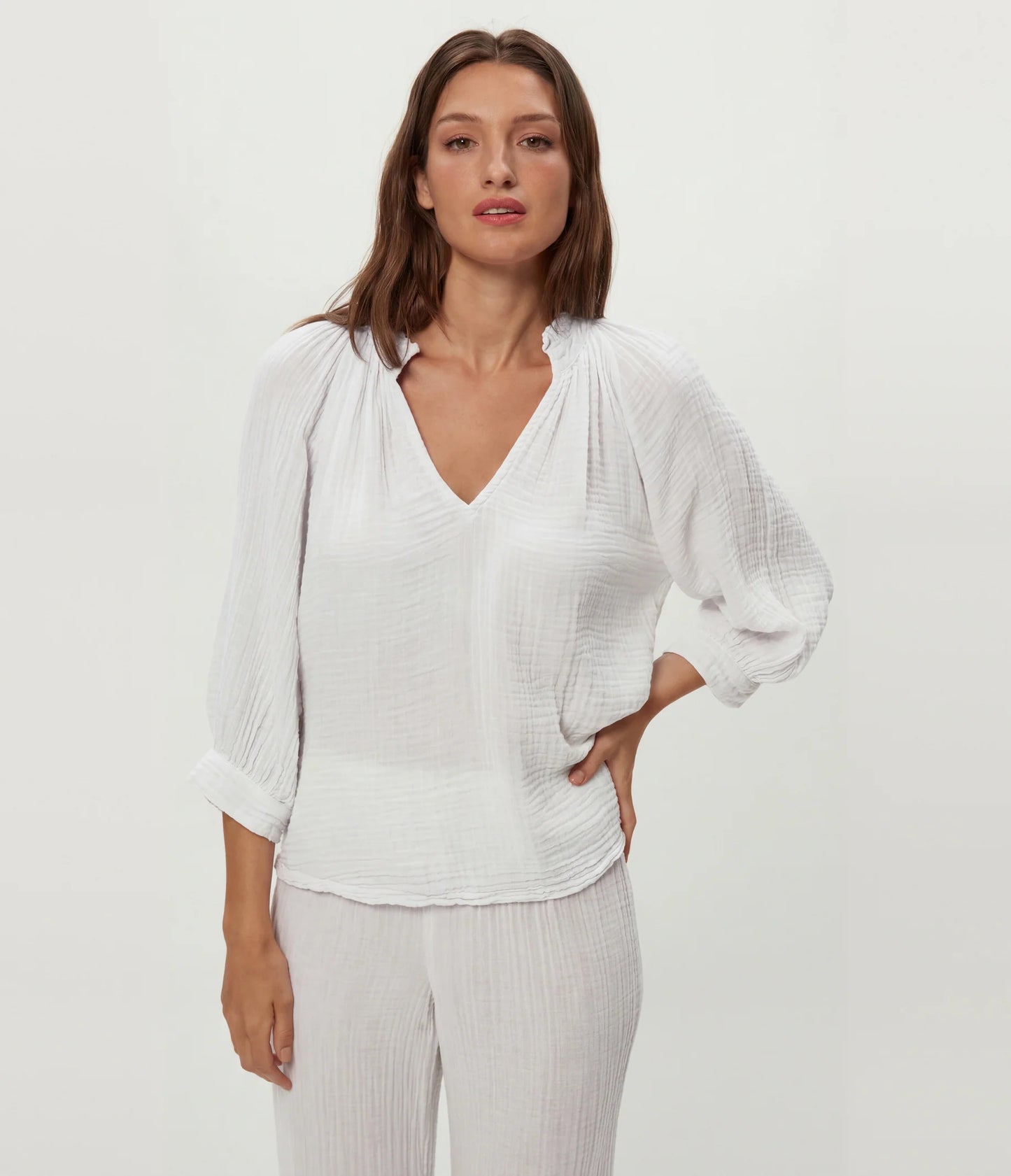Kali Ruffle Neck Top