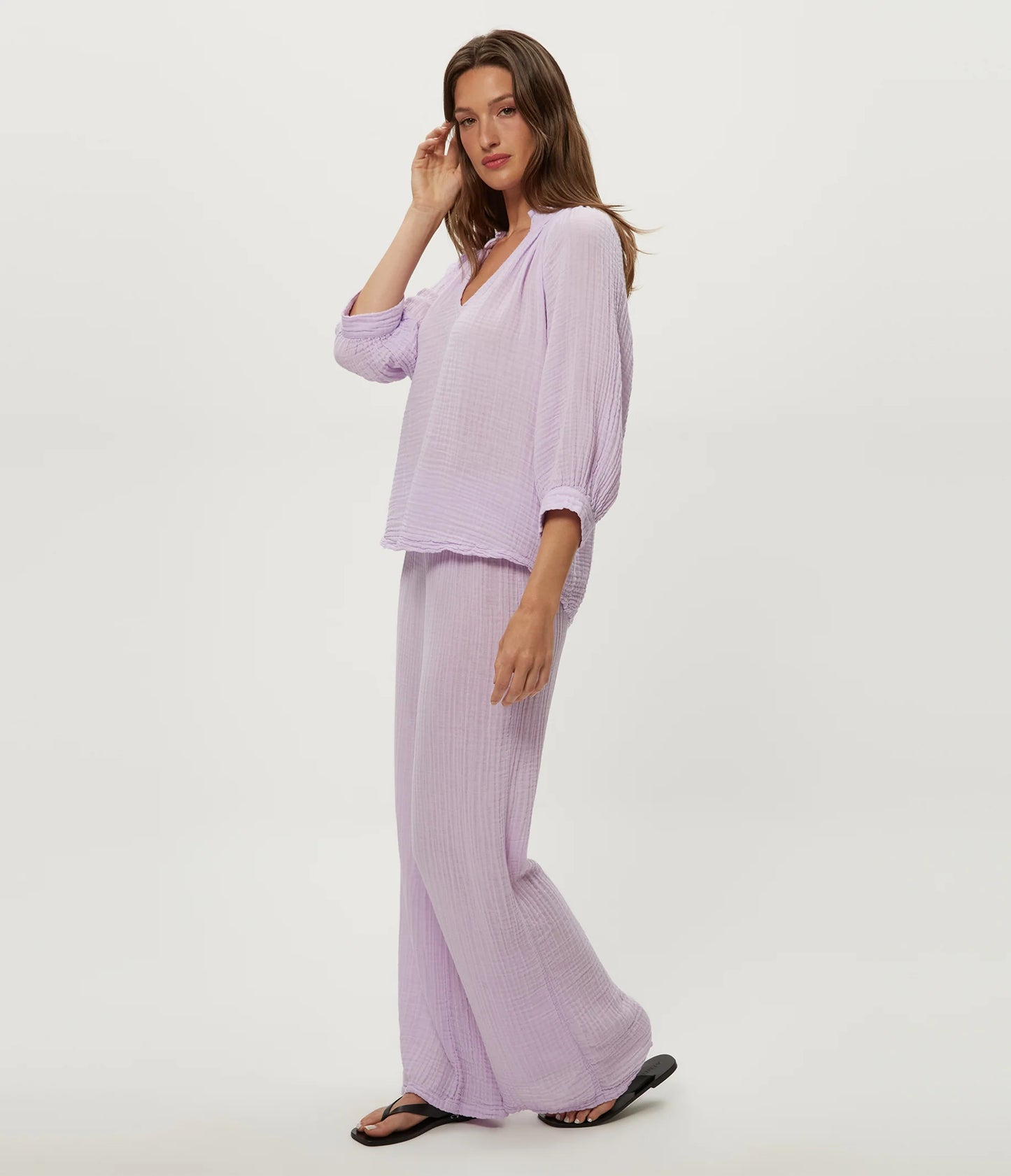 Kali Ruffle Neck Top