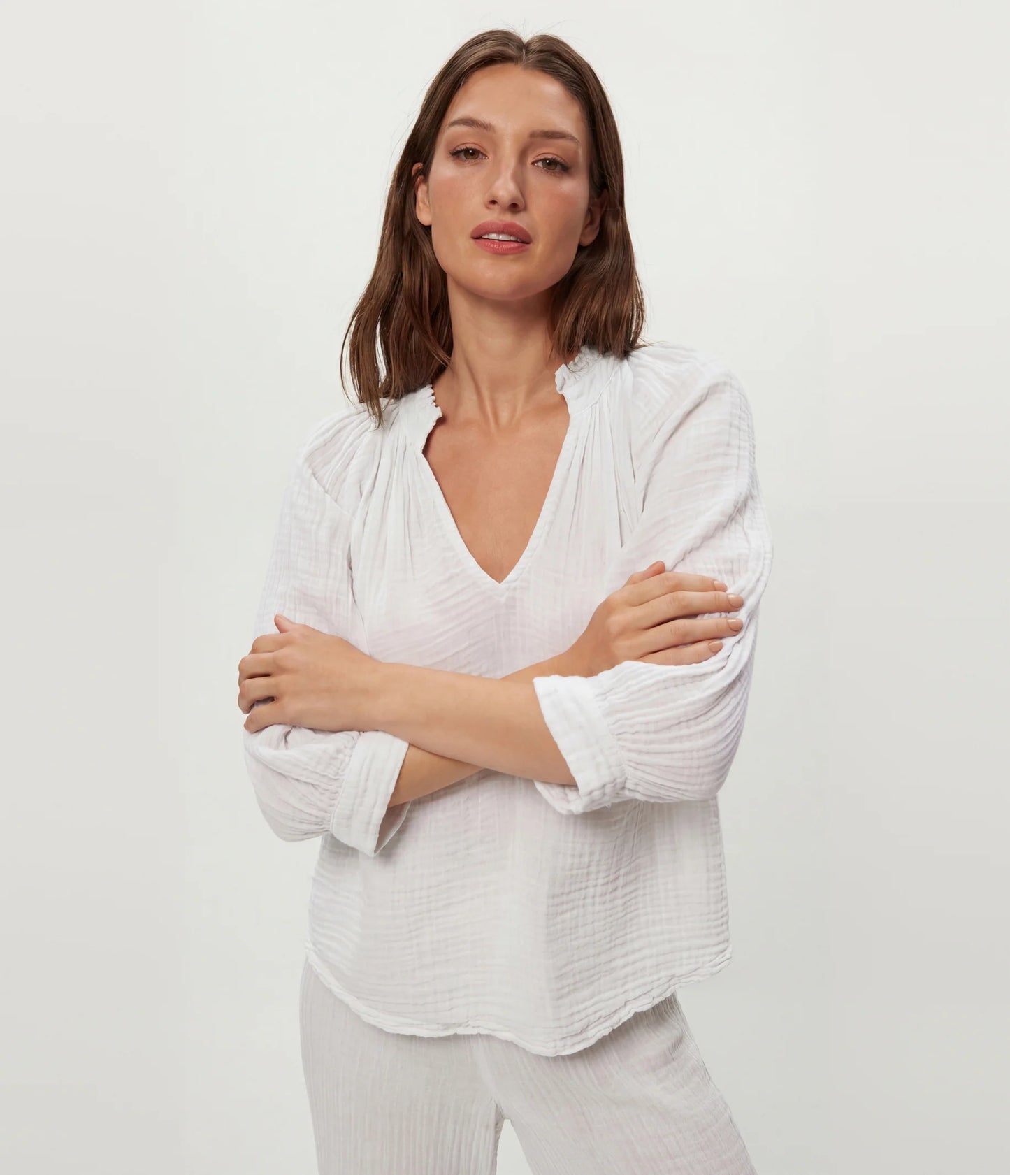 Kali Ruffle Neck Top