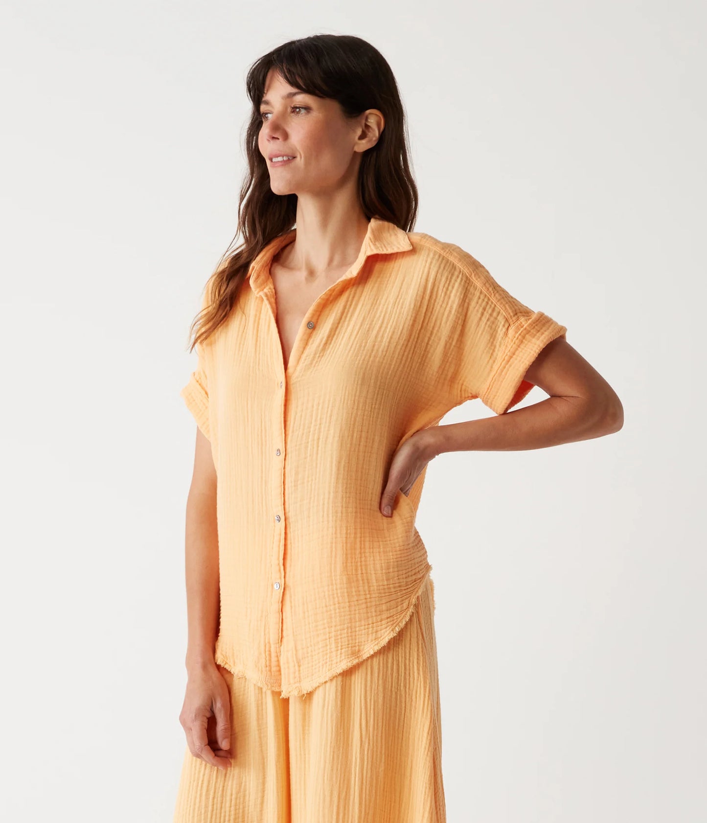 Bailey Gauze Button Down Shirt (DGZ67)