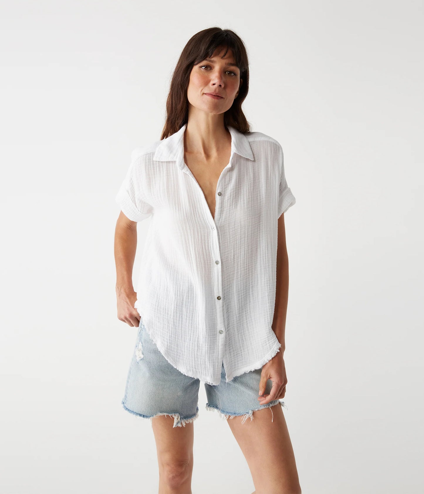 Bailey Gauze Button Down Shirt (DGZ67)