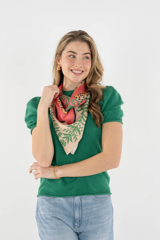 Hand-Stitched Silk Scarf