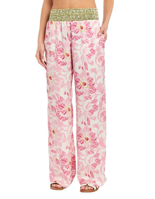 Hattie French Satin Pants - Lotus