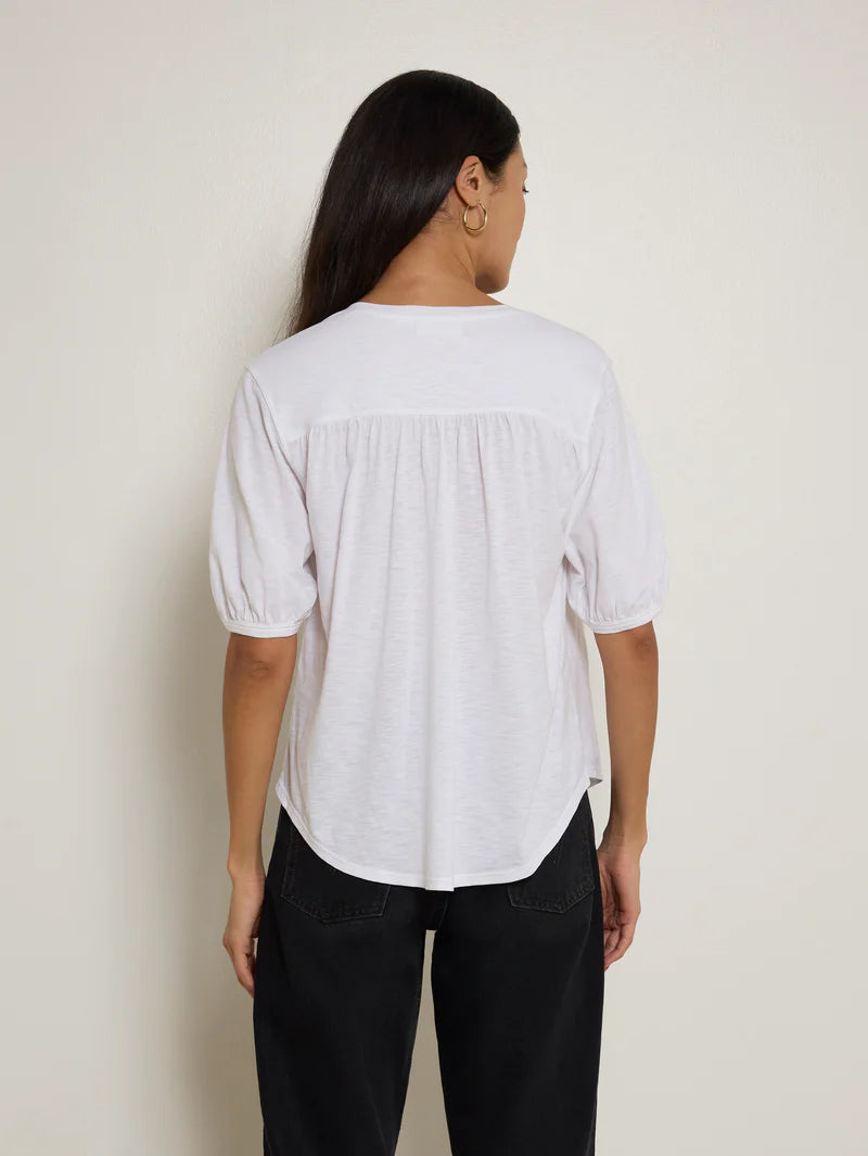 Edie Shirred Shoulder Top