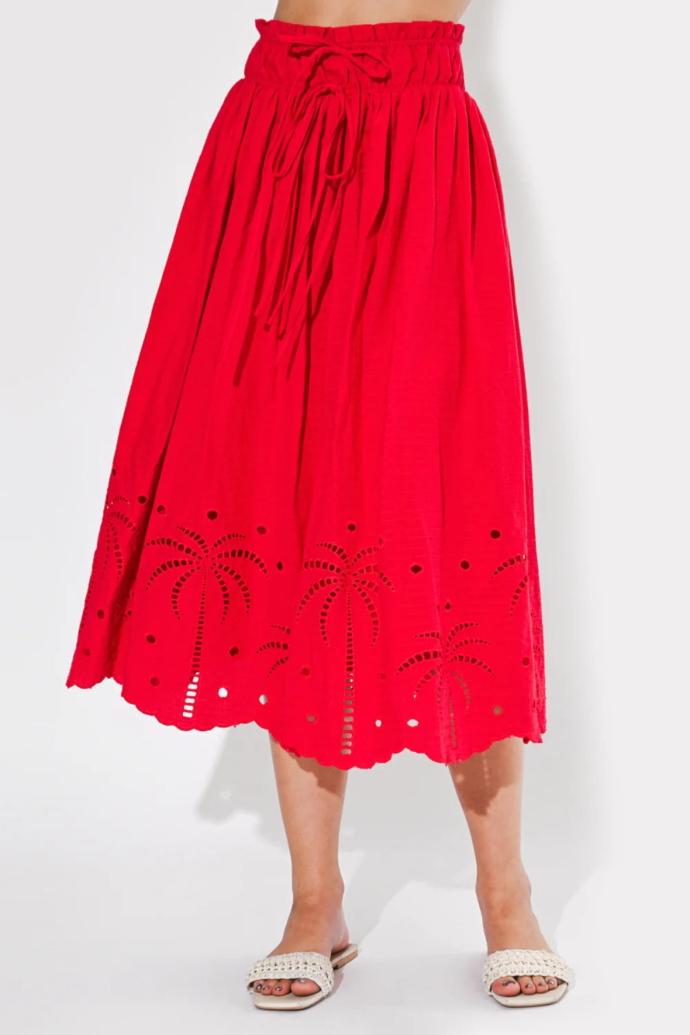 Eira Embroidered Midi Skirt