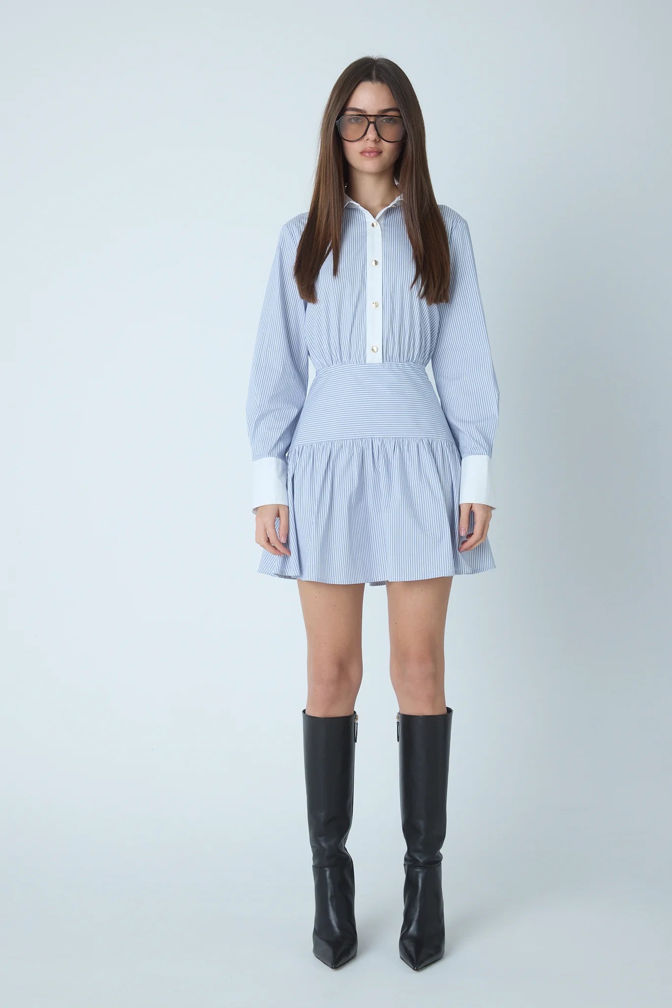 Cora Striped Short Dress