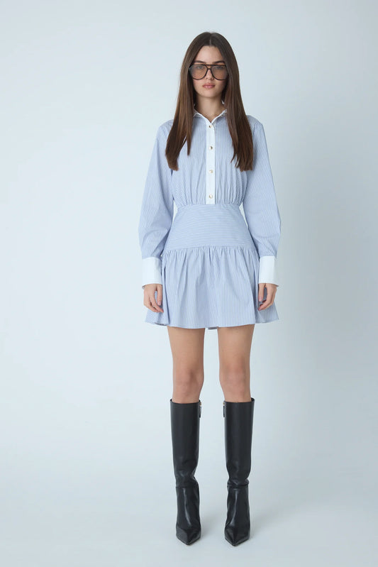 Cora Striped Short Dress