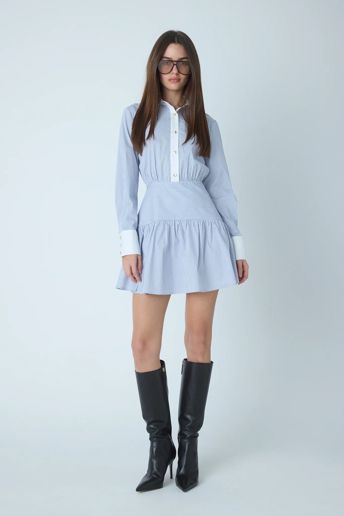 Cora Striped Short Dress