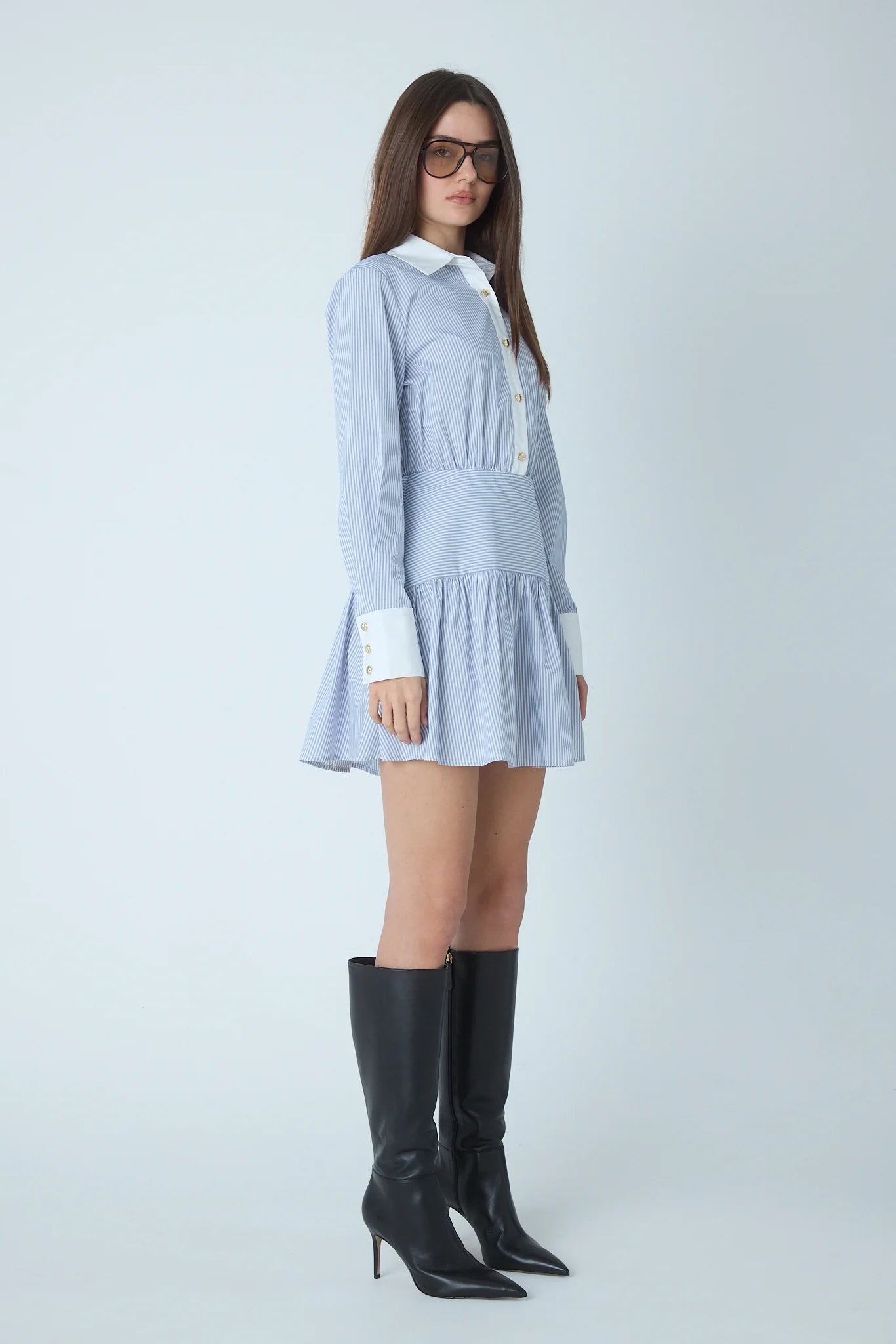 Cora Striped Short Dress