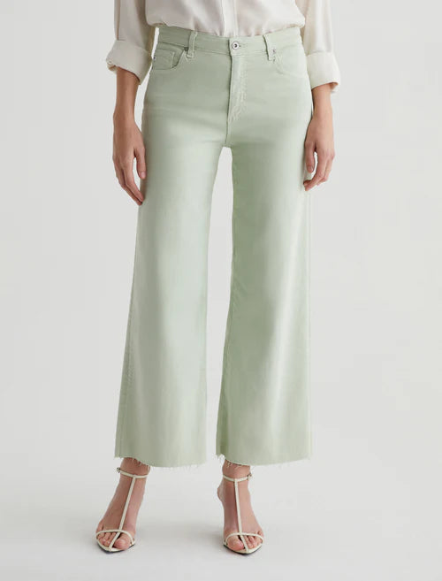 Saige Wide Leg Crop - Pistachio