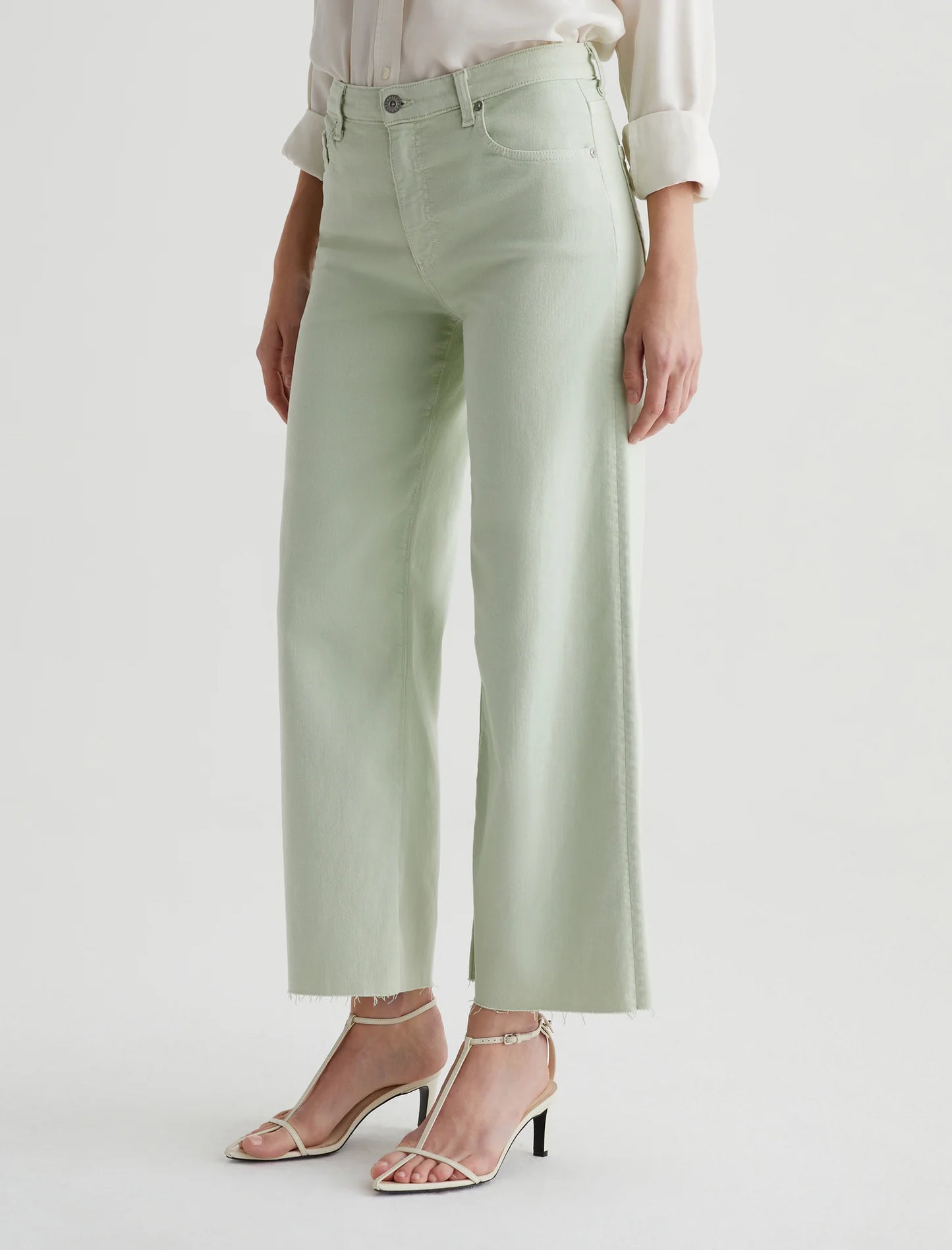 Saige Wide Leg Crop - Pistachio