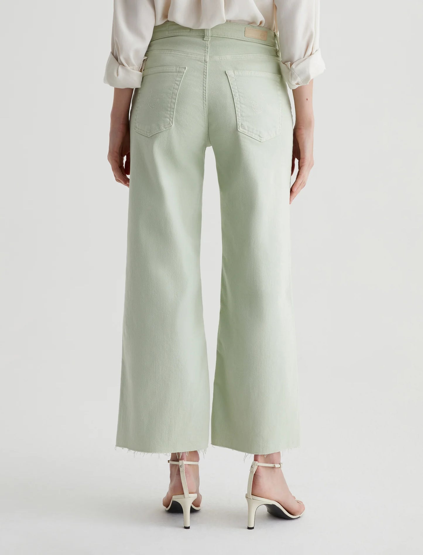 Saige Wide Leg Crop - Pistachio