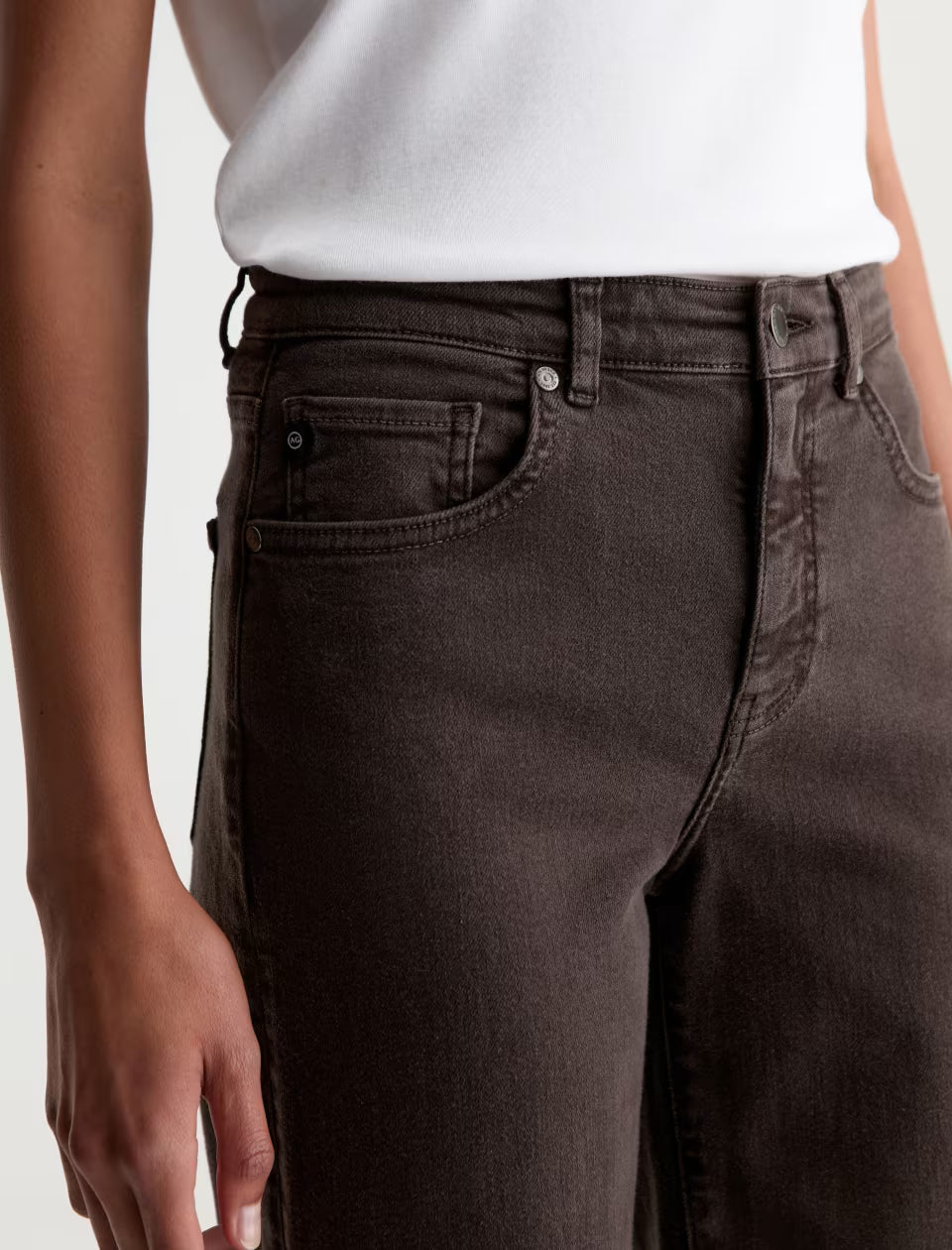Saige Wide Leg Crop - Sulfur Burnt Umber