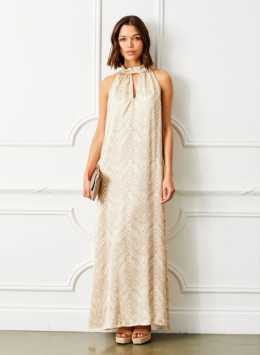 Genever Halter Neck Maxi Dress