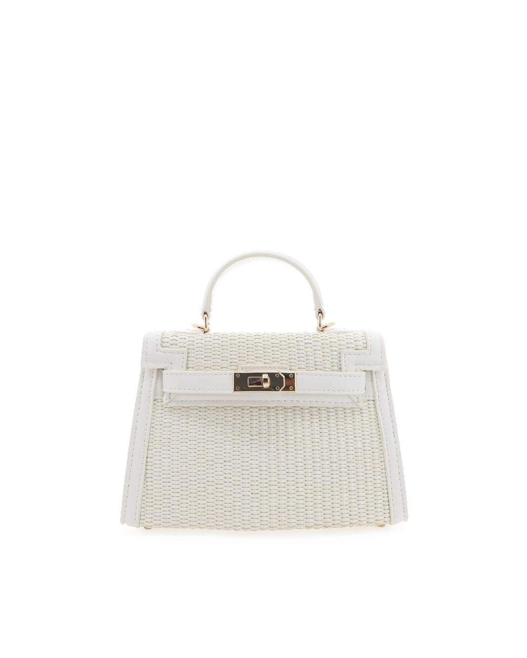 Hariette Raffia Handle Bag
