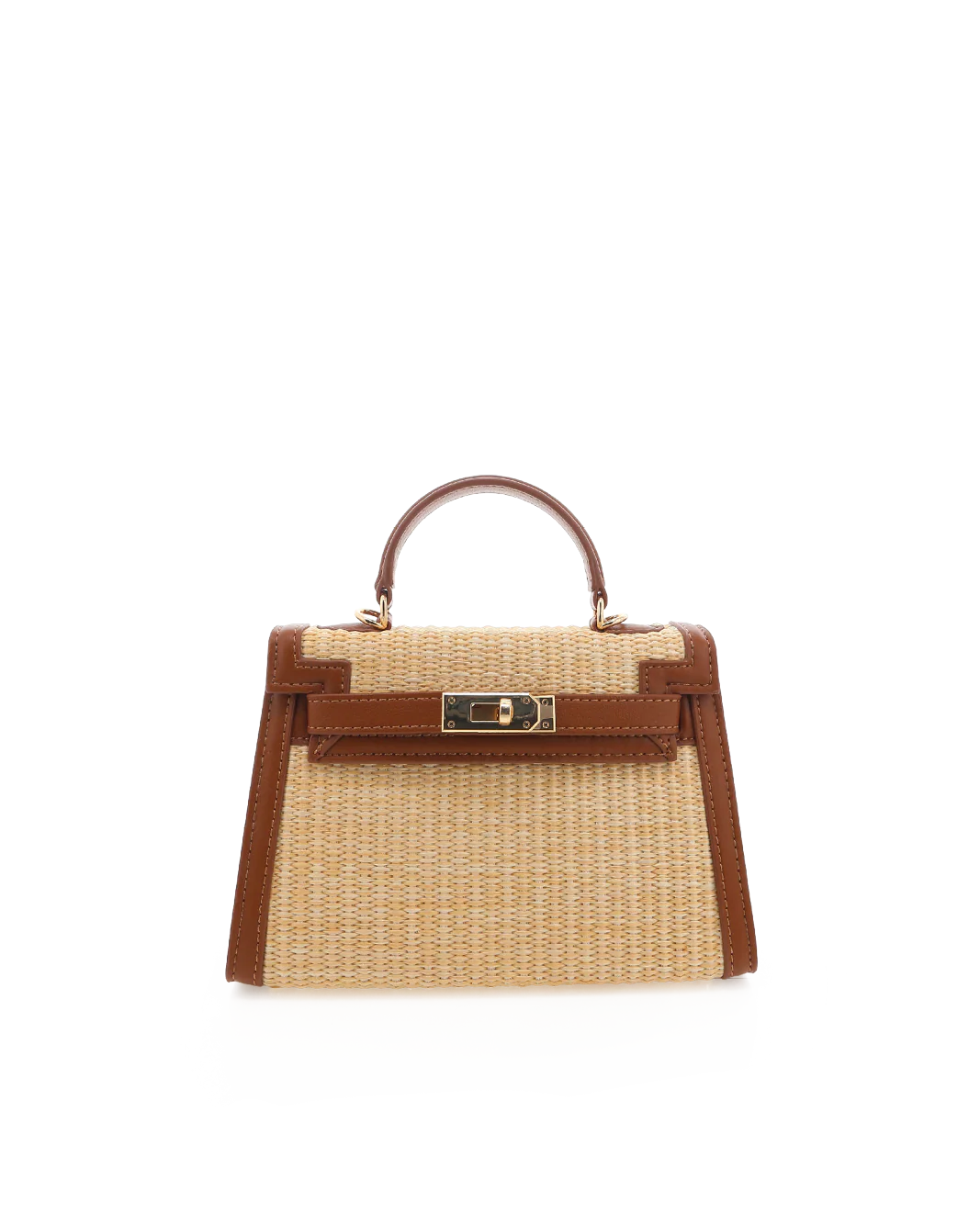 Hariette Raffia Handle Bag
