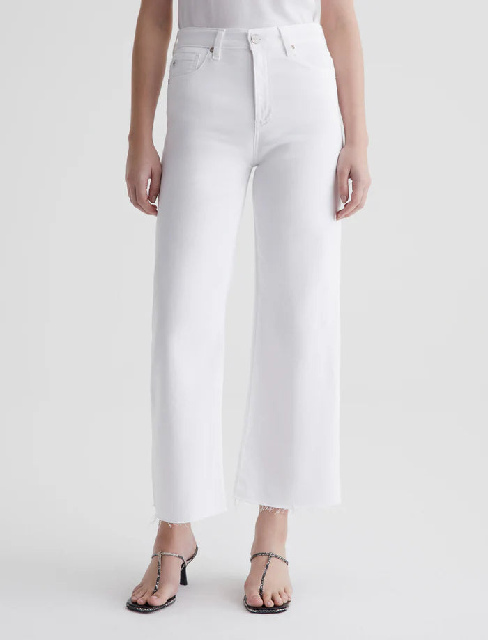 Saige Wide Leg Crop - Modern White