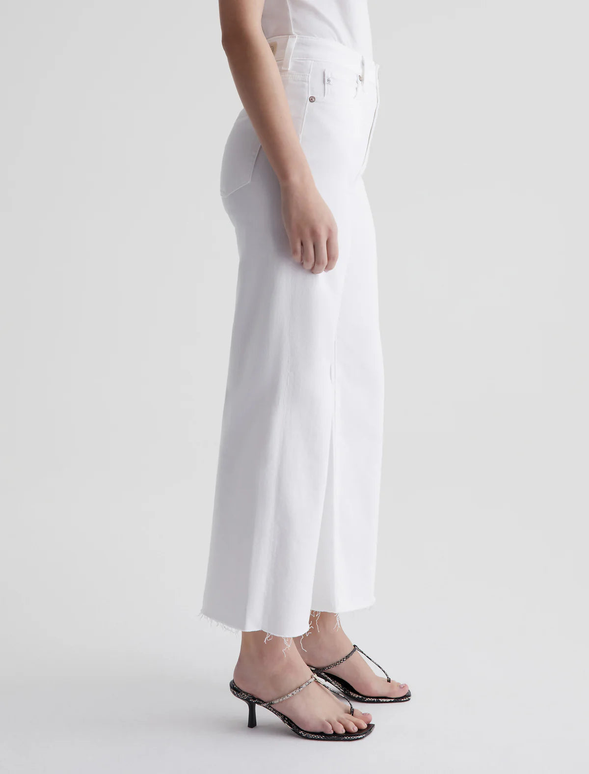 Saige Wide Leg Crop - Modern White