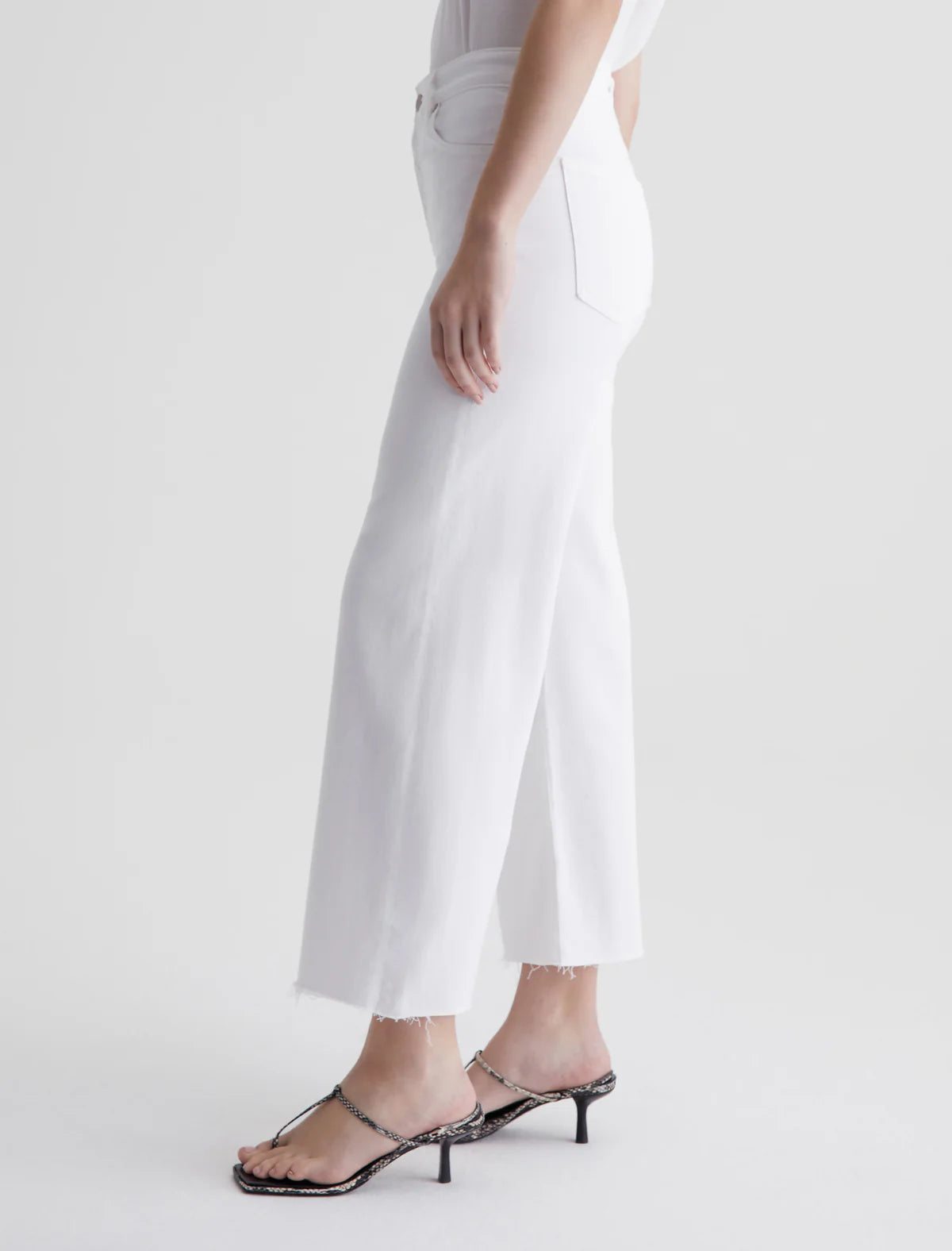 Saige Wide Leg Crop - Modern White